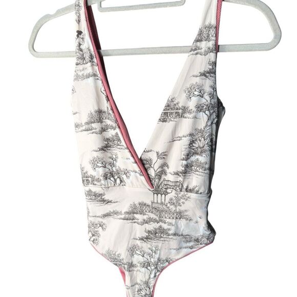 Maaji Pink Watermelon Serenna V Neck Reversible One Piece Swimsuit - Picture 11 of 13